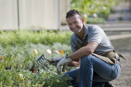 Man and van ready to load green waste for removal